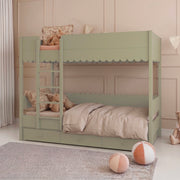 Lit superposé 90x200 sommiers et tiroir inclus Wood Luck Babushka Olive - vue 5