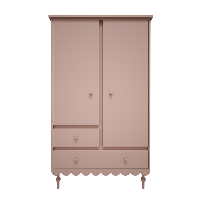 Armoire 2 portes 2 tiroirs Wood Luck Babushka Rose - vue 2