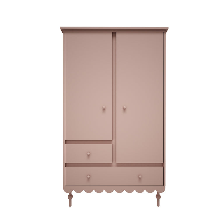 Lit évolutif 70x140 et armoire 2 portes Wood Luck Babushka Rose - vue 3