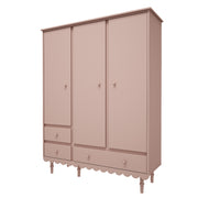 Armoire 3 portes 3 tiroirs Wood Luck Babushka Rose