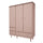 Armoire 3 portes 3 tiroirs Wood Luck Babushka Rose
