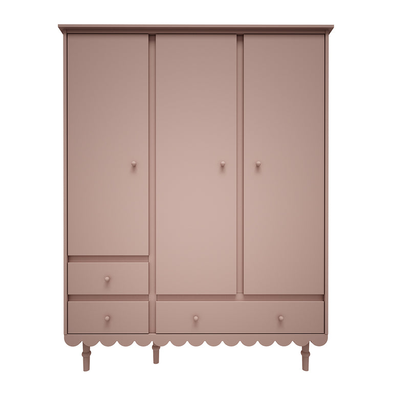 Armoire 3 portes 3 tiroirs Wood Luck Babushka Rose - vue 2