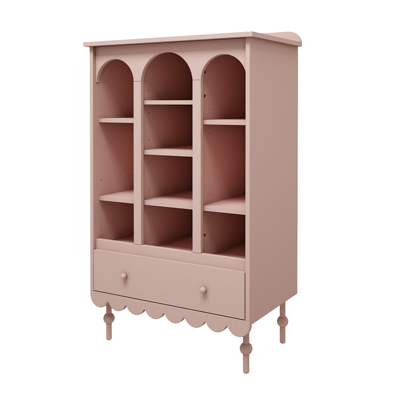 Bibliothèque 1 tiroir Wood Luck Babushka Rose