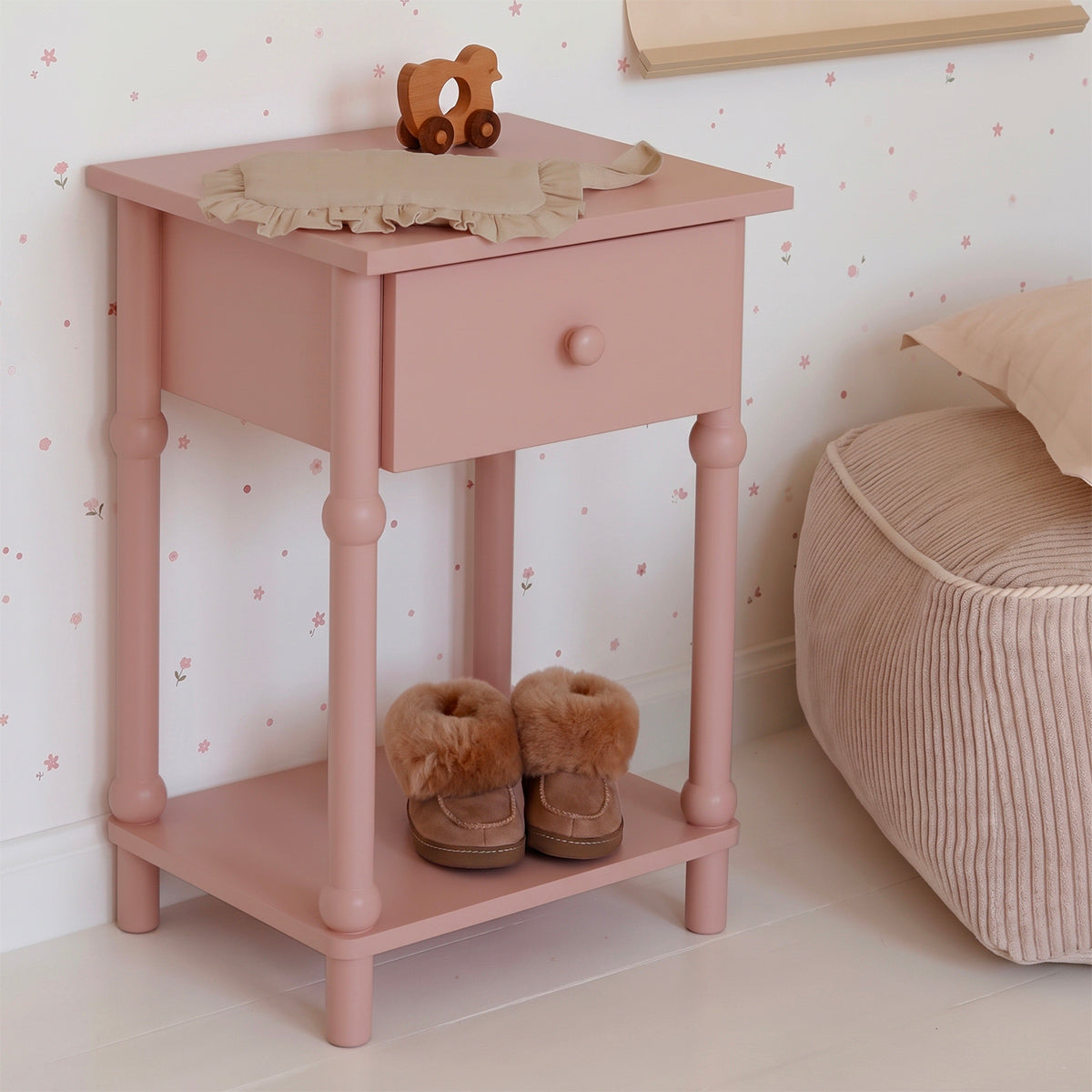 Chevet 1 tiroir Wood Luck Babushka Rose - vue 3