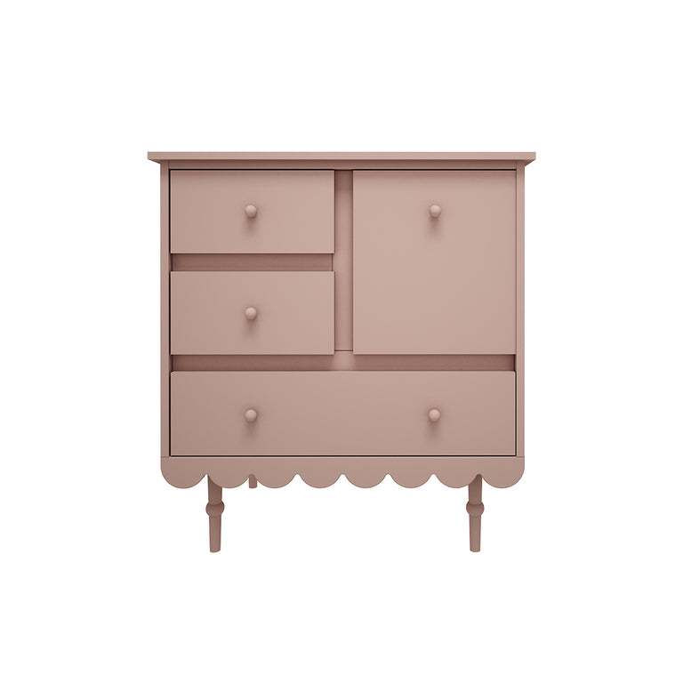 Lit évolutif 70x140 et commode 3 tiroirs Wood Luck Babushka Rose - vue 3