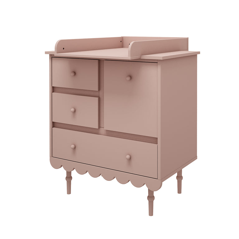 Commode 3 tiroirs 1 porte Wood Luck Babushka Rose - vue 3