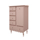 Commode 5 tiroirs 1 porte Wood Luck Babushka Rose