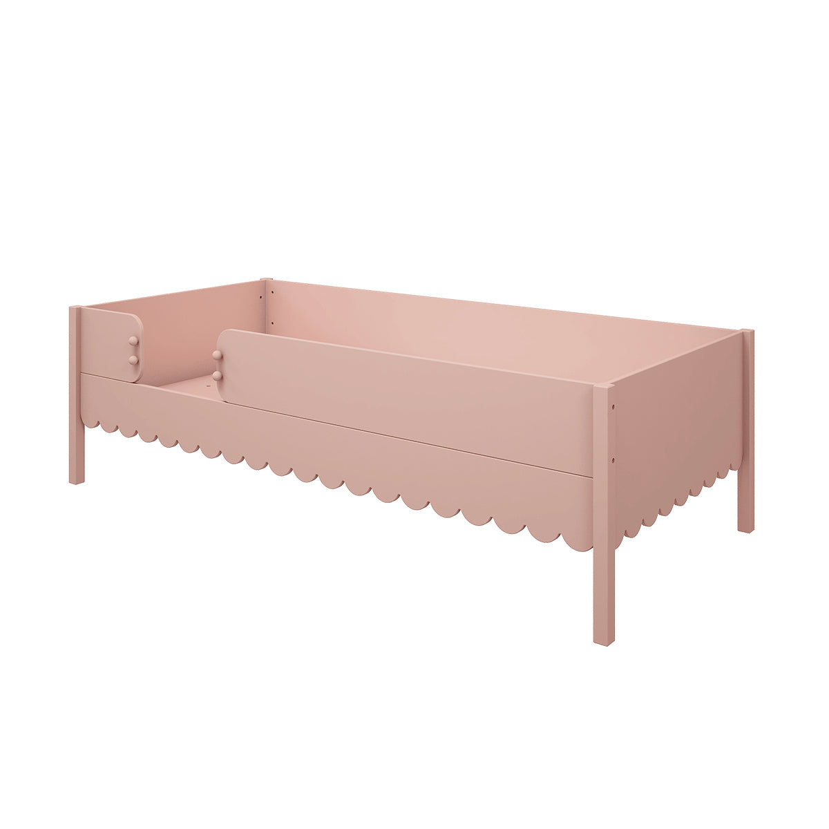 Lit 90x200 barrière et sommier inclus Wood Luck Babushka Rose