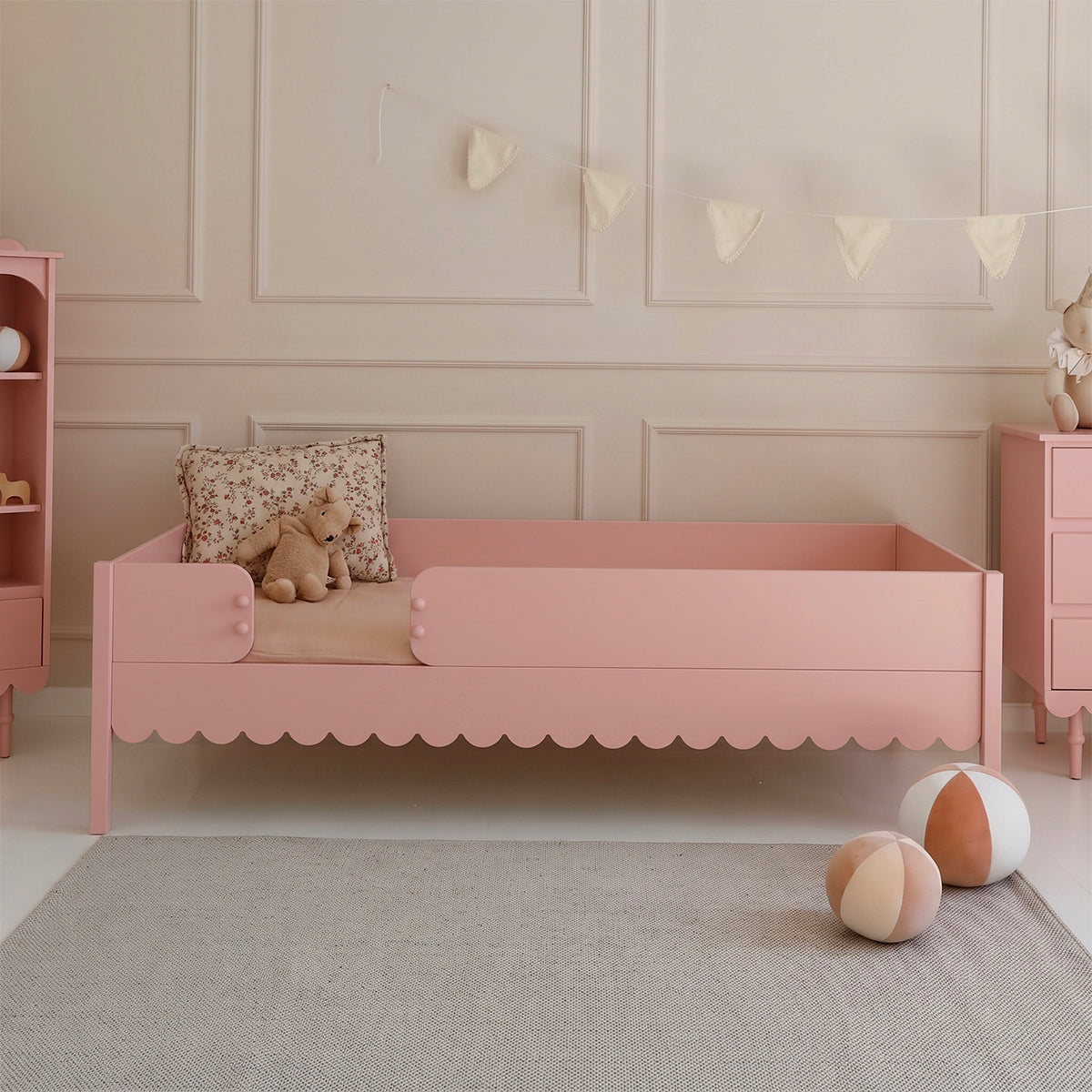 Lit superposé 90x200 sommiers et tiroir inclus Wood Luck Babushka Rose - vue 6