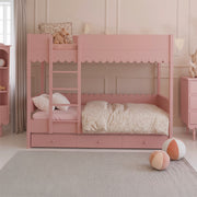 Lit superposé 90x200 sommiers et tiroir inclus Wood Luck Babushka Rose - vue 5