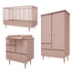 Chambre complète lit évolutif 70x140 commode à langer et armoire 2 portes Wood Luck Babushka Rose