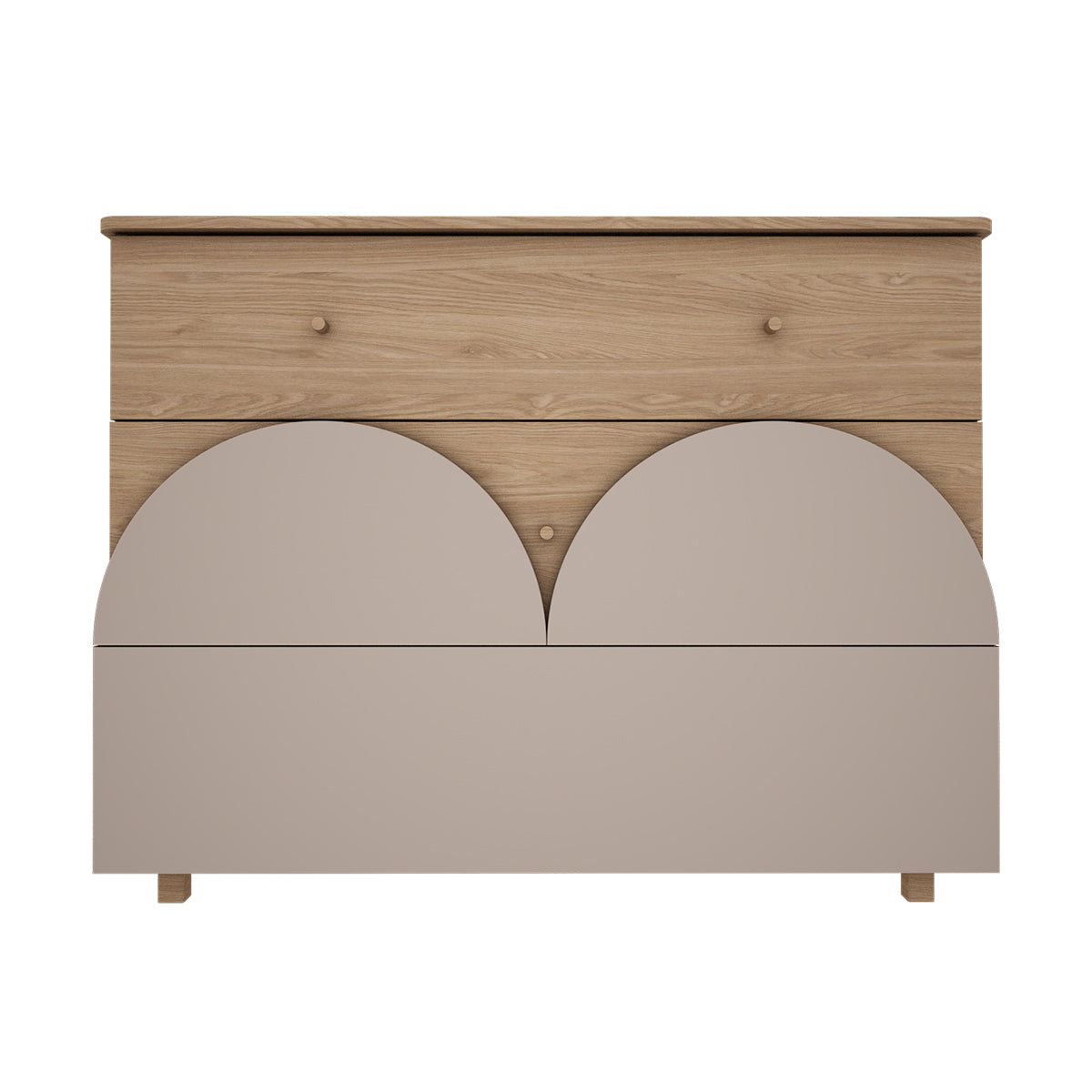 Lit évolutif 70x140 et commode 3 tiroirs Wood Luck Bloom Cachemire et Bois - vue 6
