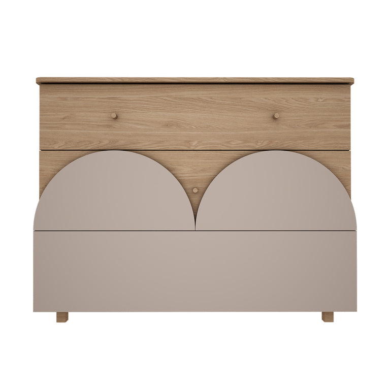 Commode 3 tiroirs et armoire 2 portes 1 tiroir Wood Luck Bloom - Cachemire et Bois - vue 2
