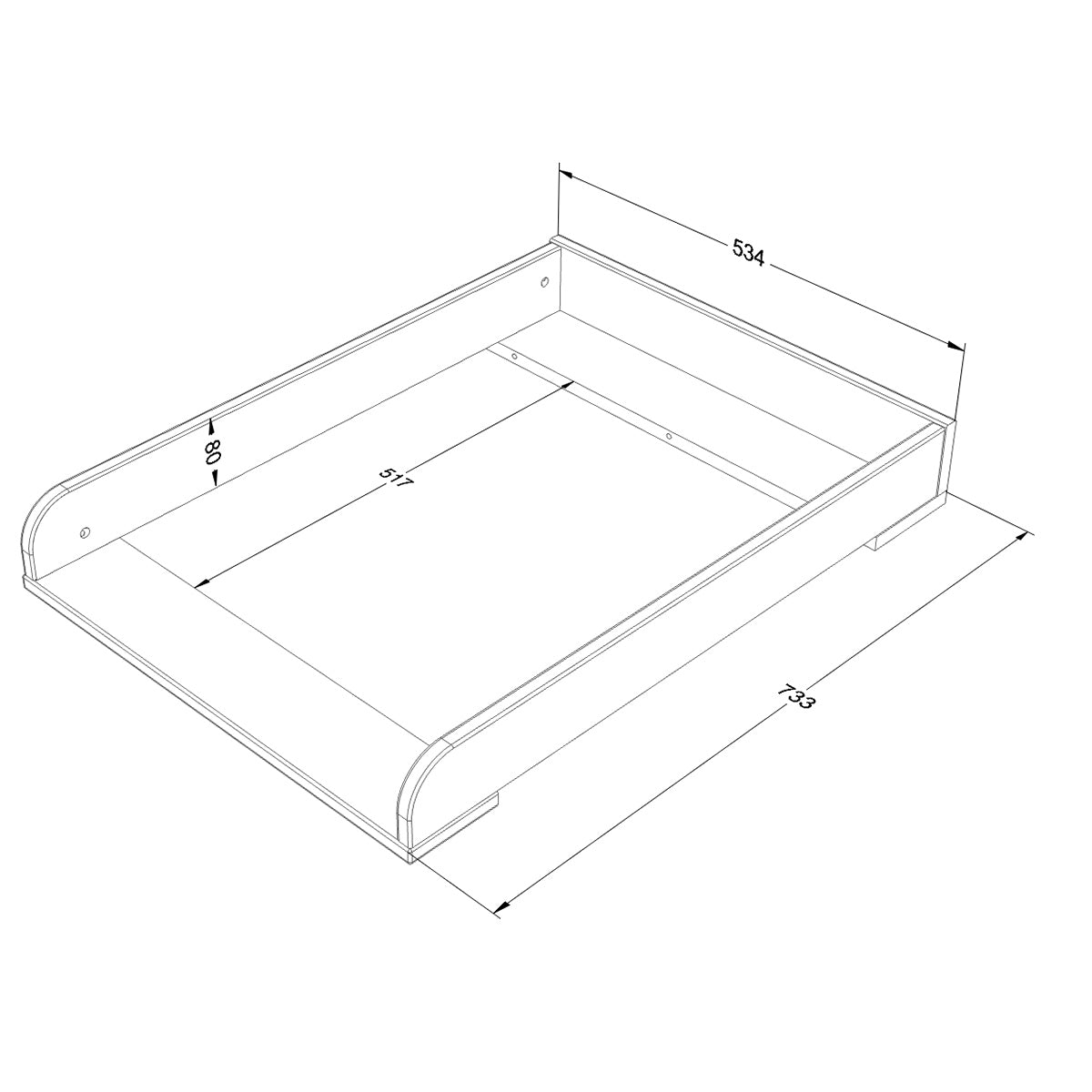 Plan à langer Wood Luck Bloom Bois - vue 4