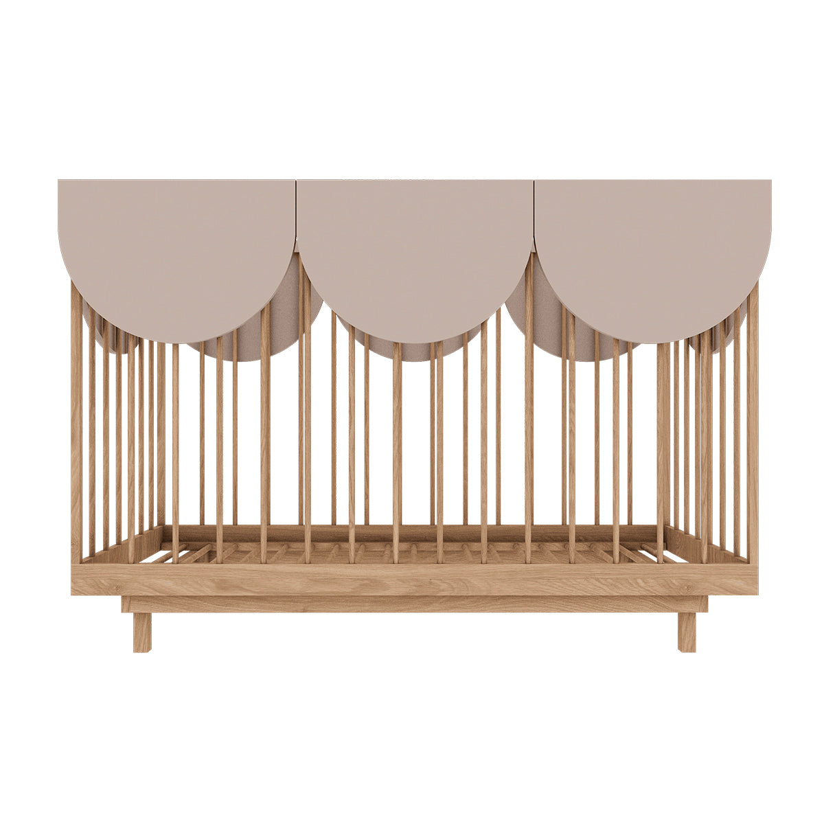 Lit évolutif 70x140 et commode 3 tiroirs Wood Luck Bloom Cachemire et Bois - vue 3