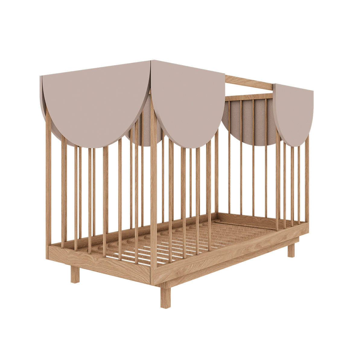 Lit évolutif 70x140 sommier inclus Wood Luck Bloom Cachemire et Bois - vue 5