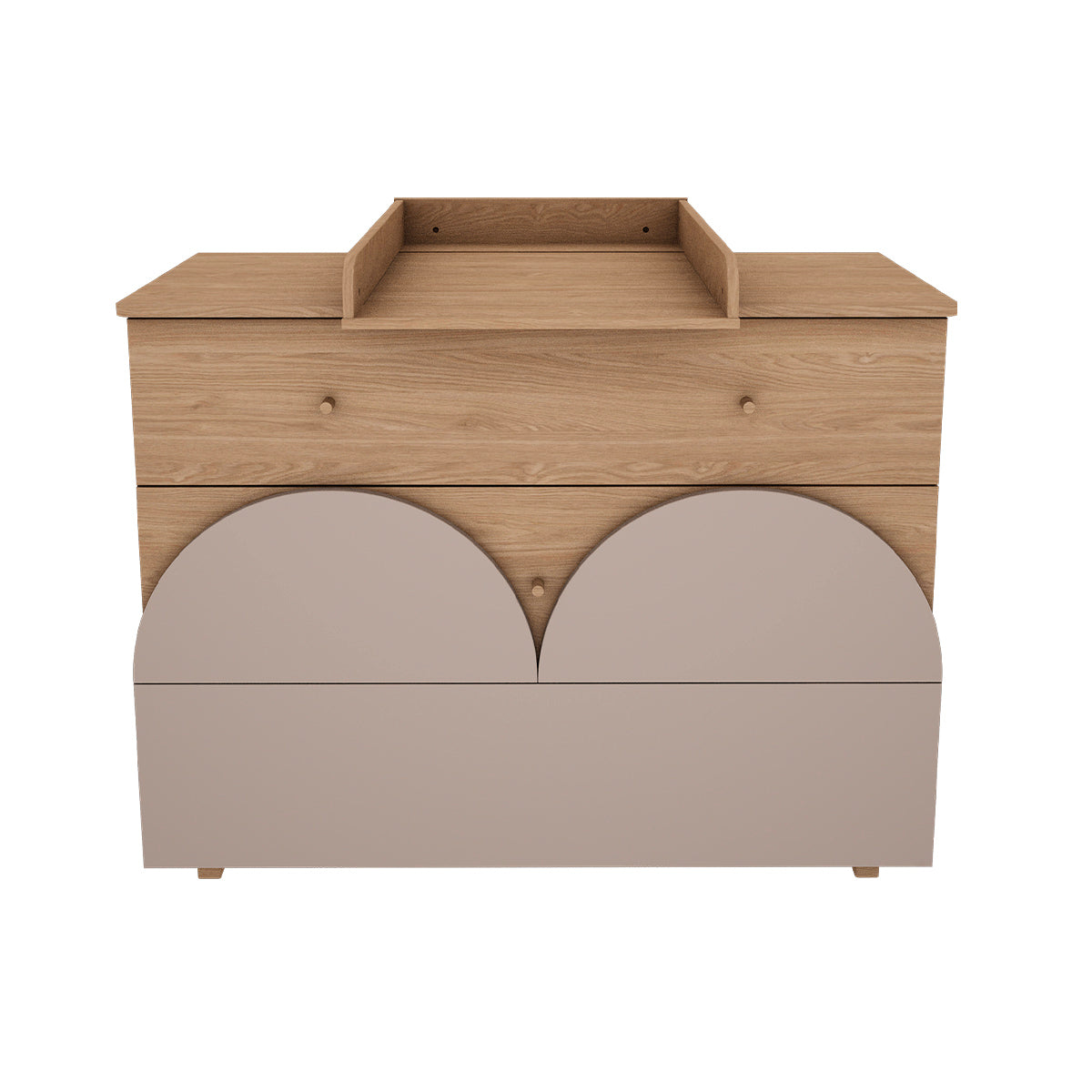 Chambre complète lit évolutif 70x140 commode à langer et armoire 2 portes 1 tiroir Wood Luck Bloom Cachemire et Bois - vue 5