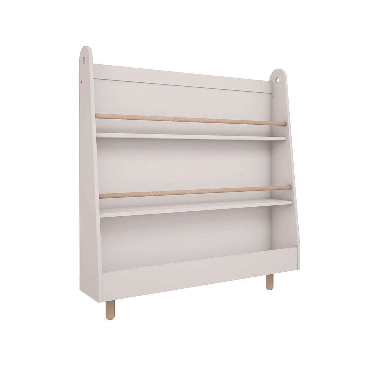 Bibliothèque Wood Luck Bookworm Blanc