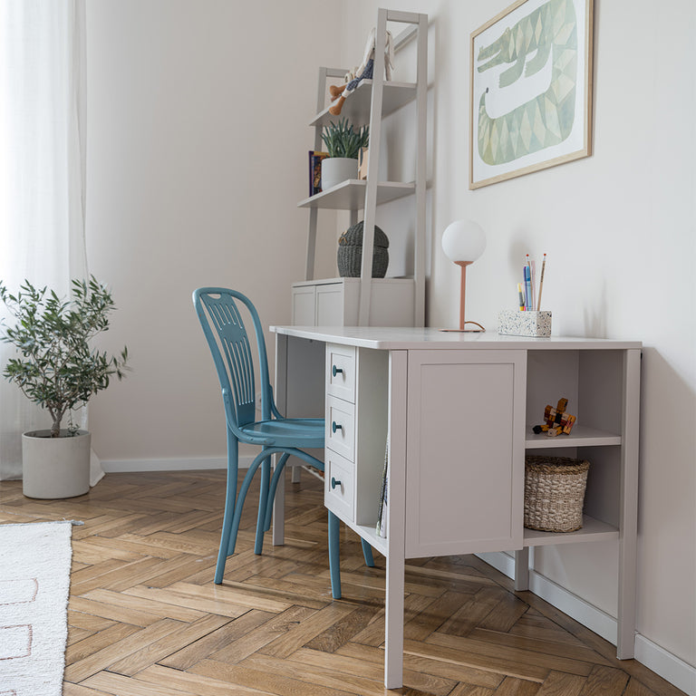 Bureau 3 tiroirs Wood Luck Gabriel - Cachemire - vue 6