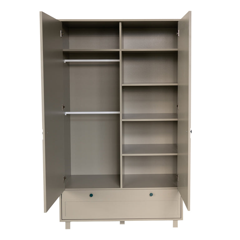 Commode 4 tiroirs et armoire 2 portes Wood Luck Gabriel - Vert Eucalyptus - vue 4