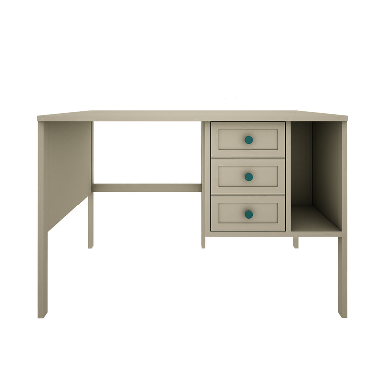 Bureau 3 tiroirs Wood Luck Gabriel - Vert Eucalyptus - vue 2