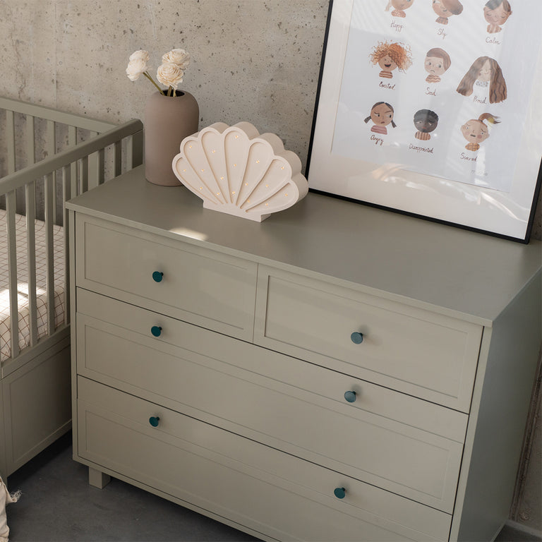 Commode 4 tiroirs Wood Luck Gabriel - Vert Eucalyptus - vue 5