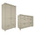Commode 4 tiroirs et armoire 2 portes Wood Luck Gabriel - Vert Eucalyptus