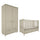 Lit évolutif 70x140 et armoire 2 portes Wood Luck Gabriel - Vert Eucalyptus
