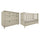 Lit évolutif 70x140 et commode 4 tiroirs Wood Luck Gabriel - Vert Eucalyptus