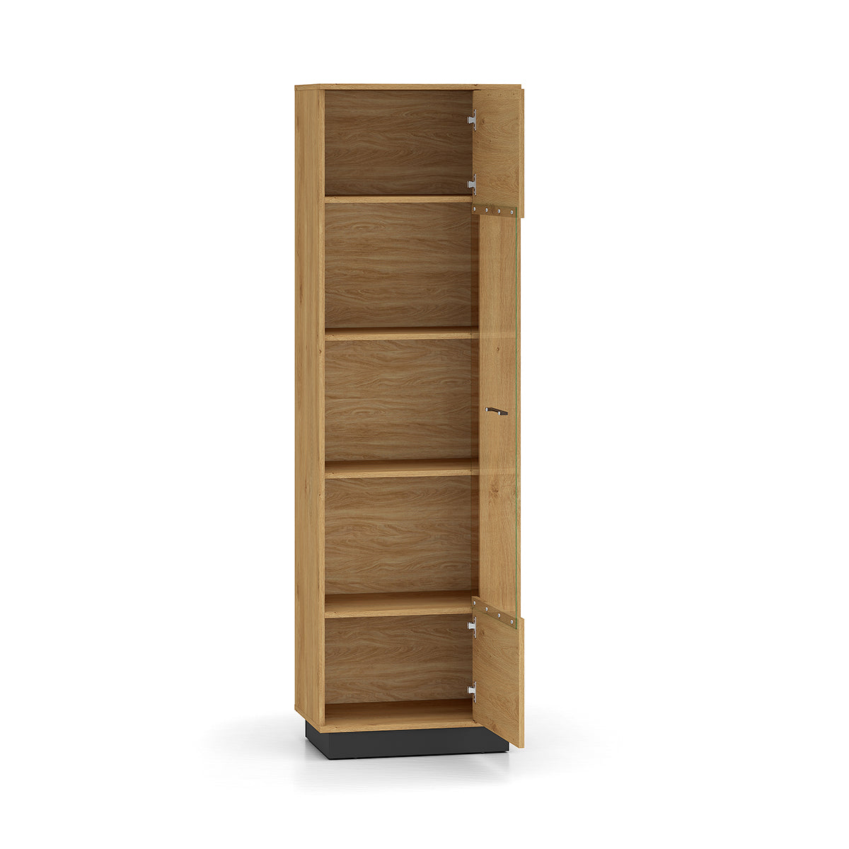 Vitrine 1 porte Ysia Bois et Noir - vue 2