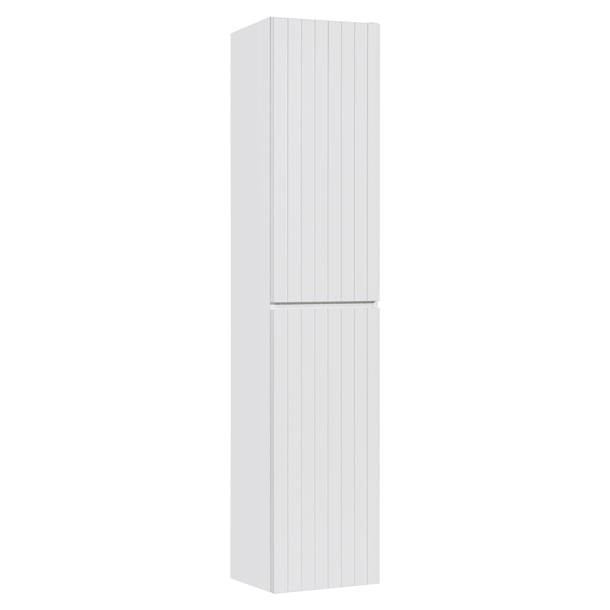 Ensemble meuble simple vasque encastrée 100cm et colonne Zelie Blanc - vue 4