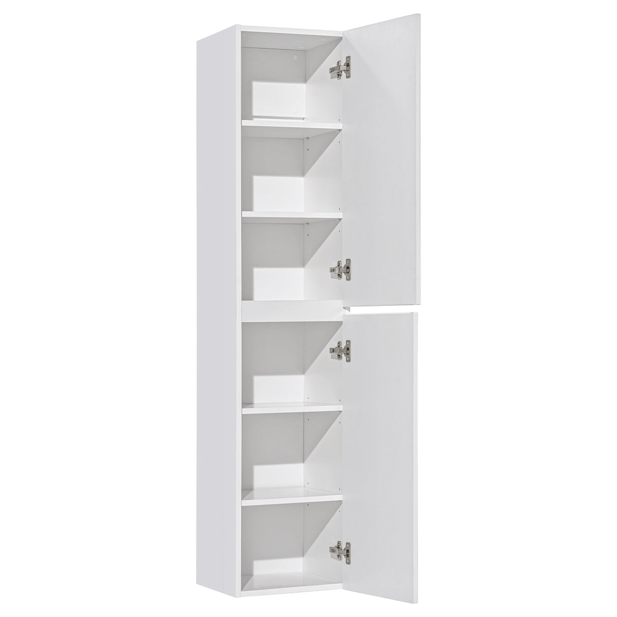 Ensemble meuble simple vasque encastrée 100cm et colonne Zelie Blanc - vue 5