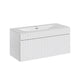 Meuble simple vasque encastrée 100cm Zelie Blanc