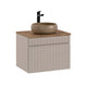 Meuble simple vasque 60cm Zelie Cachemire et Bois