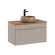 Meuble simple vasque 80cm Zelie Cachemire et Bois