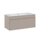 Meuble simple vasque encastrée 100cm Zelie Cachemire