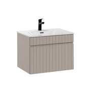 Meuble simple vasque encastrée 60cm Zelie Cachemire