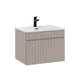 Meuble simple vasque encastrée 60cm Zelie Cachemire