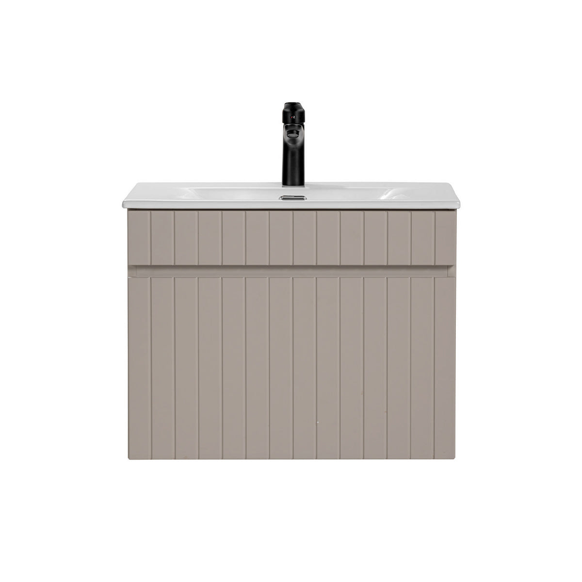 Meuble simple vasque encastrée 60cm Zelie Cachemire - vue 3