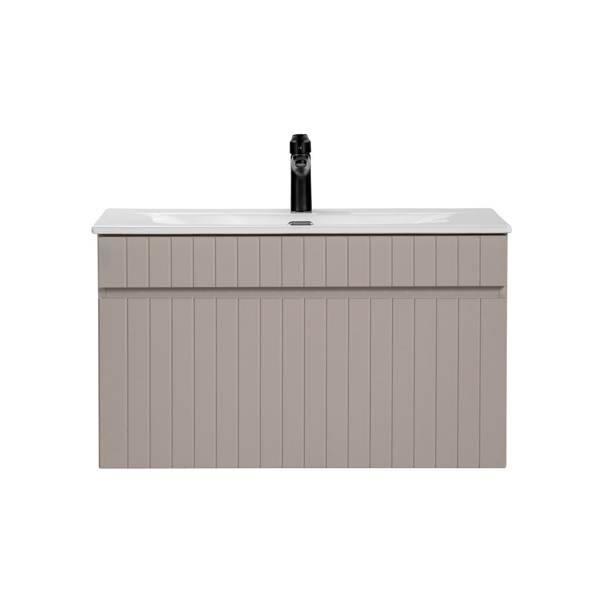 Meuble simple vasque encastrée 80cm Zelie Cachemire - vue 3