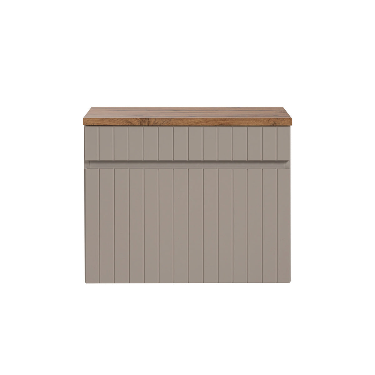 Meuble sous-vasque 60cm plan de toilette Zelie Cachemire et Bois - vue 3