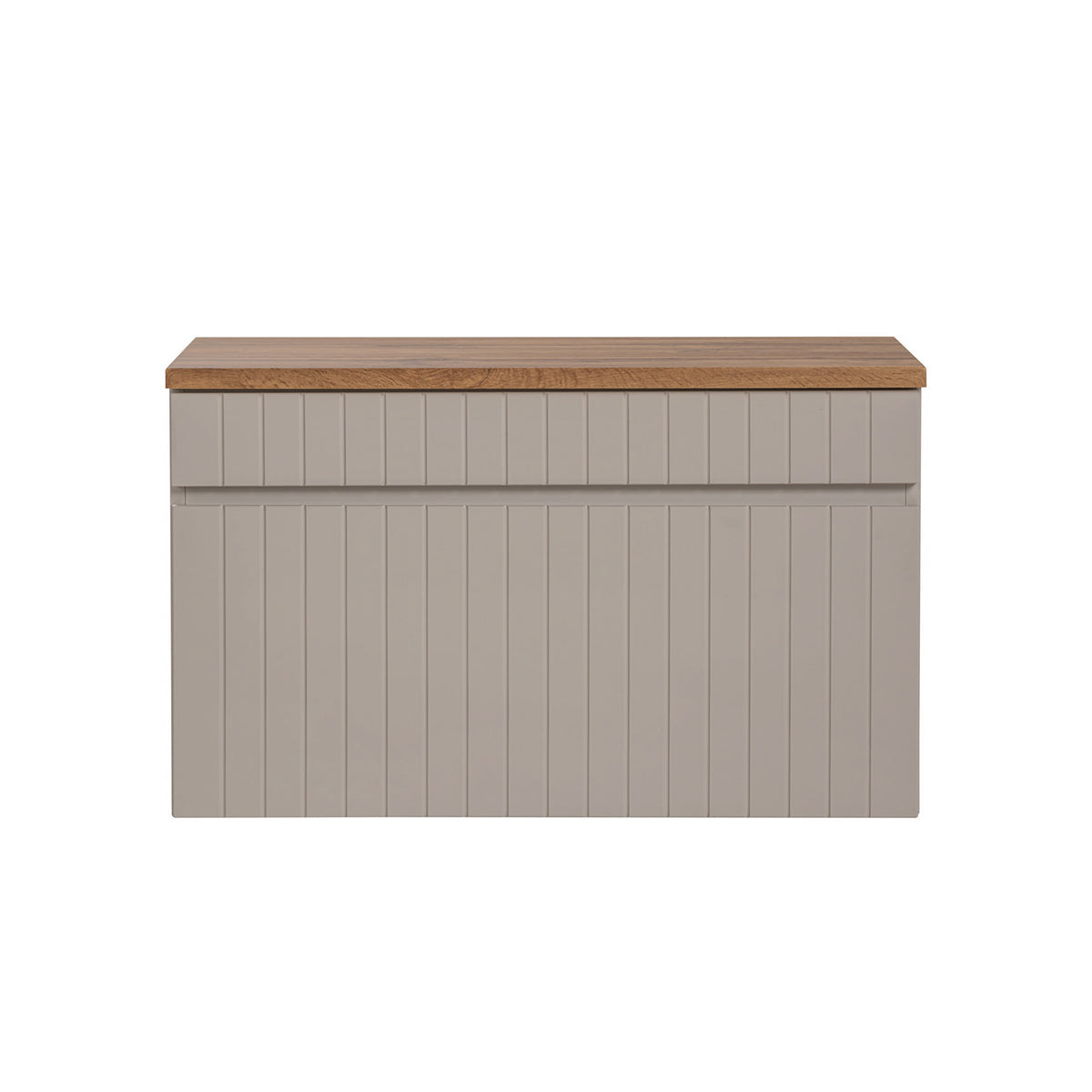 Meuble sous-vasque 80cm plan de toilette Zelie Cachemire et Bois - vue 3