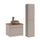 Ensemble meuble simple vasque 60cm et colonne Zelie Cachemire et Bois