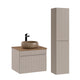 Ensemble meuble simple vasque 60cm et colonne Zelie Cachemire et Bois
