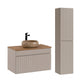 Ensemble meuble simple vasque 80cm et colonne Zelie Cachemire et Bois