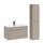 Ensemble meuble simple vasque encastrée 80cm et colonne Zelie Cachemire