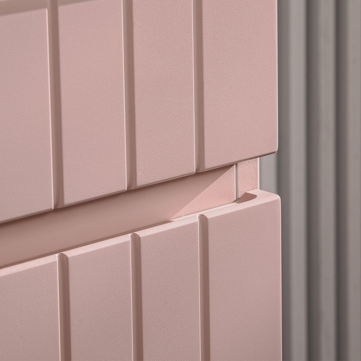 Ensemble meuble simple vasque encastrée 80cm et colonne Zelie Rose - vue 9