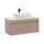 Meuble simple vasque 100cm Zelie Rose et Blanc