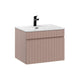 Meuble simple vasque encastrée 60cm Zelie Rose
