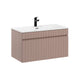 Meuble simple vasque encastrée 80cm Zelie Rose